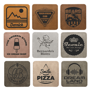 2 1/2″ x 2 1/2″ Laserable Leatherette Square Patch with Kota Pro Adhesive – Creekside Collection Sample Set