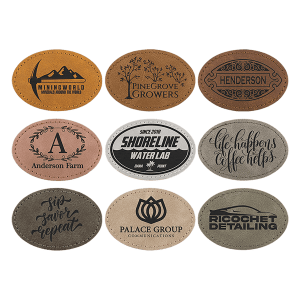 3″ x 2″ Laserable Leatherette Oval Patch with Kota Pro Adhesive – Creekside Collection Sample Set