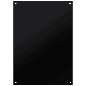 4 15/16″ x 6 15/16″ Black Laserable Brass Plaque Plate with Four Holes