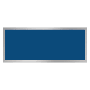 1 1/4″ x 3″ Laserable Aluminum Blue Plate with Silver Border