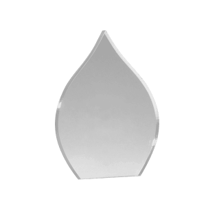 7 1/4″ Blue Flame Acrylic with Clear Pop-Out Center – Clear Replacement Pop-Out Upright Only