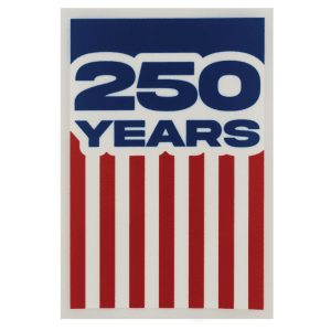 3″ x 2″ Red, White, and Blue Rectangle 250 Years Flag DTF Transfer