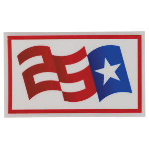 3″ x 1.748″ Red, White, and Blue Rectangle 250 Star DTF Transfer