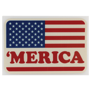 3″ x 2″ Red, Cream, and Blue Rectangle Retro ‘Merica Flag DTF Transfer