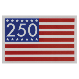 3″ x 1.833″ Red, White, and Blue Rectangle Stars and Stripes 250 UV DTF Sticker