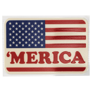 3″ x 2″ Red, Cream, and Blue Rectangle Retro ‘Merica Flag UV DTF Sticker