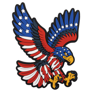 3 3/20″ x 2 1/2″ Red, White, and Blue Eagle Extra Large PVC Patch with Kota Pro Adhesive