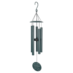 30″ Dark Peacock Green Powder Coated Aluminum Wind Chime