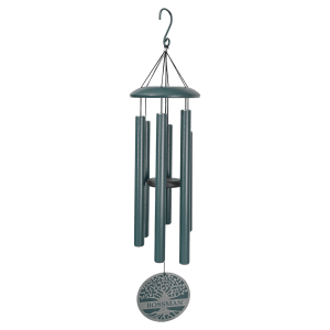 36″ Dark Peacock Green Powder Coated Aluminum Wind Chime