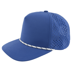 Royal Blue/Royal Blue with White Rope BrimCo 5-Panel Performance Hat