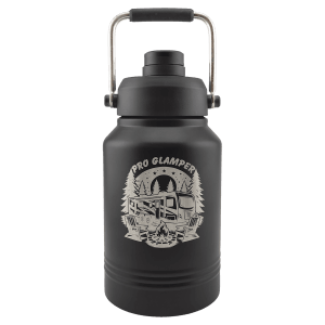 Polar Camel 64 oz. Black Vacuum Insulated Jug with Chug Lid and Easy-Carry Handle