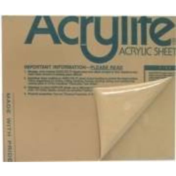 24″ x 24″ x 1/8″ Clear Acrylic Sheet/Double Sided Plastic Protective Coating