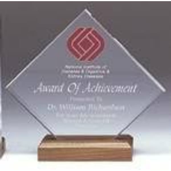 4″ x 4″ Clear Diamond Acrylic (Base not included)