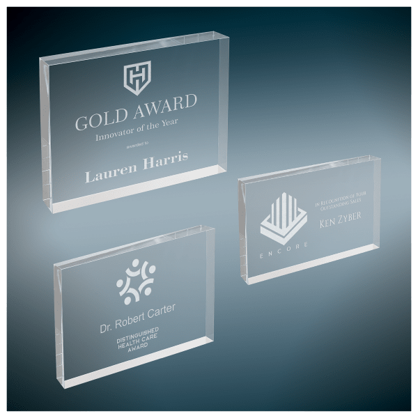 1″ Thick Clear Rectangle Acrylic Sample Set