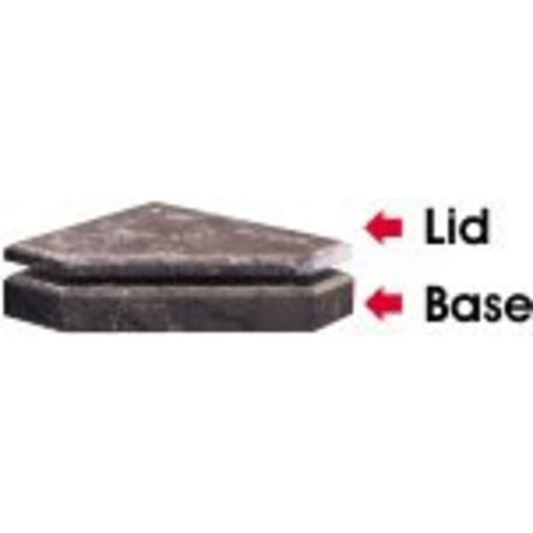 8″ x 8″ x 1 1/2″ Black Marble Finish 3-Post Base