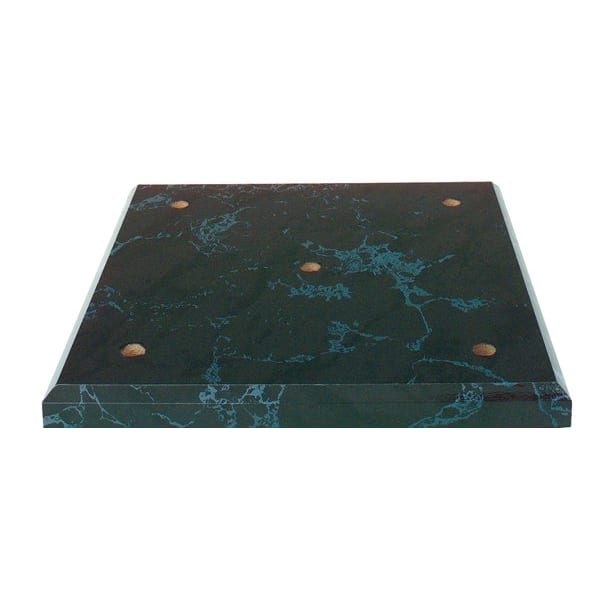 7 1/4″ x 7 1/4″ x 5/8″ Black Marble Finish 4-Post Lid