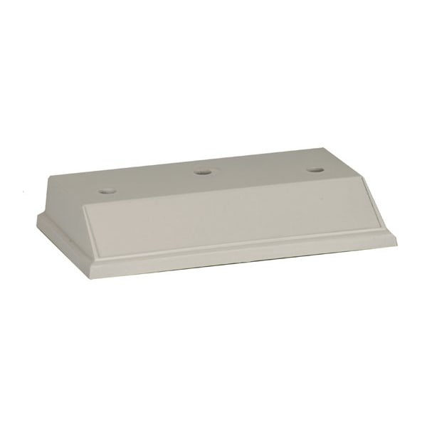 3 3/4″ x 6 1/2″ White 3-Hole Countersunk Big Plate Weighted Plastic Base
