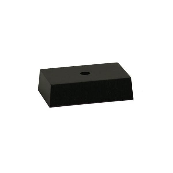 2″ x 3″ Black Center Hole Countersunk Big Plate Weighted Plastic Lid