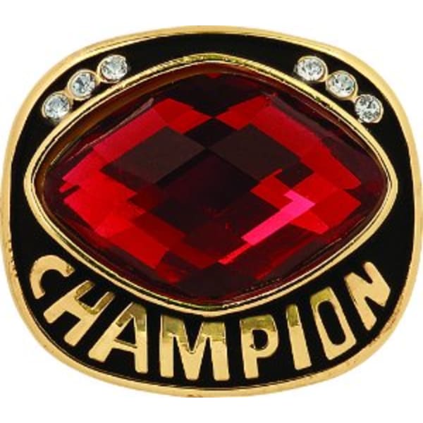 Red Cut Glass Champion Ring Insert