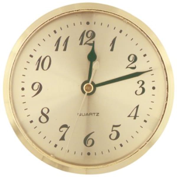 3″ Arabic Gold-Face Clock