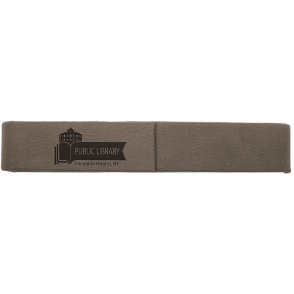6 1/2″ x 1″ Gray Laserable Leatherette Single Pen Case
