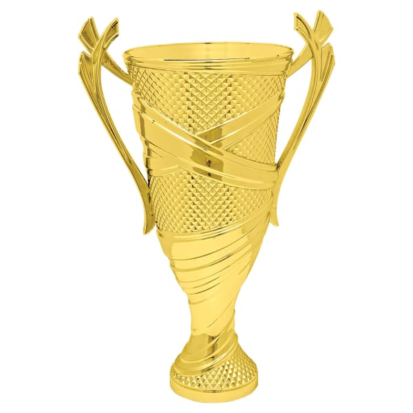 8 3/4″ Gold Plastic Textured Cup