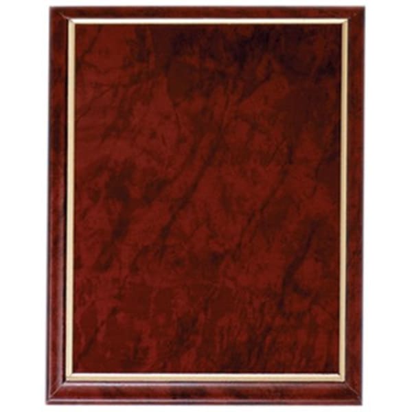 8″ x 10″ Ruby Marble Finish Plaque with Gold Cove Edge