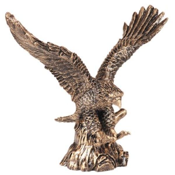 7 1/4″ Antique Metallic Gold Eagle Resin
