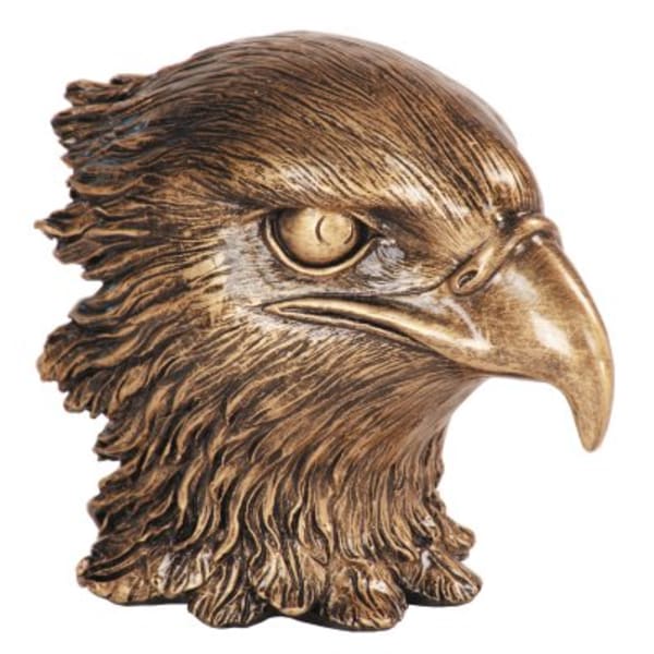 4″ Antique Metallic Gold Eagle Head Resin