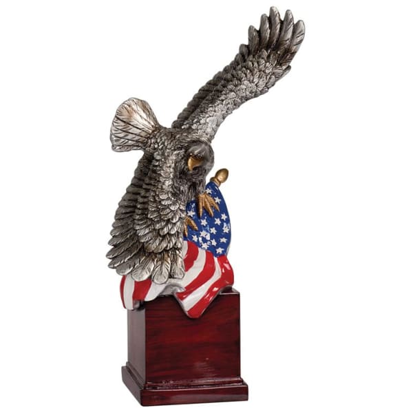 10 1/4″ Eagle and Flag on Resin Base