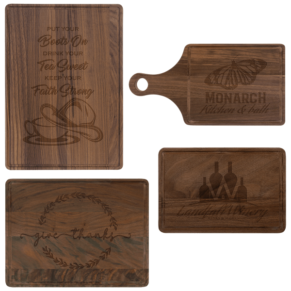 Walnut Cutting Board with Drip Ring Sample Set