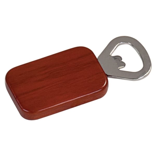 1 1/2″ x 2 1/4″ Rosewood Finish Magnetic Rectangle Bottle Opener