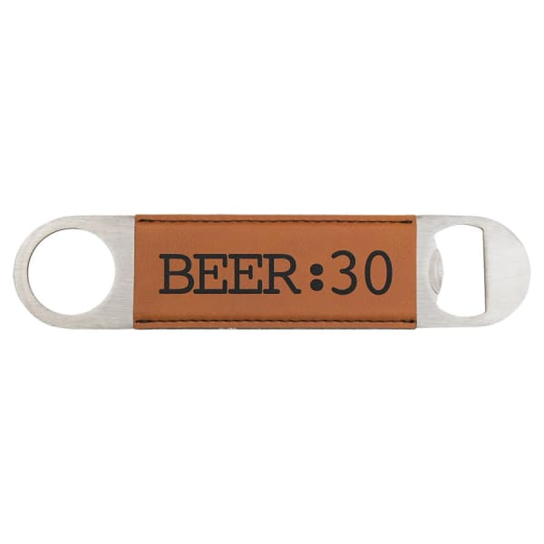 1 1/2″ x 7″ Rawhide Laserable Leatherette Bottle Opener