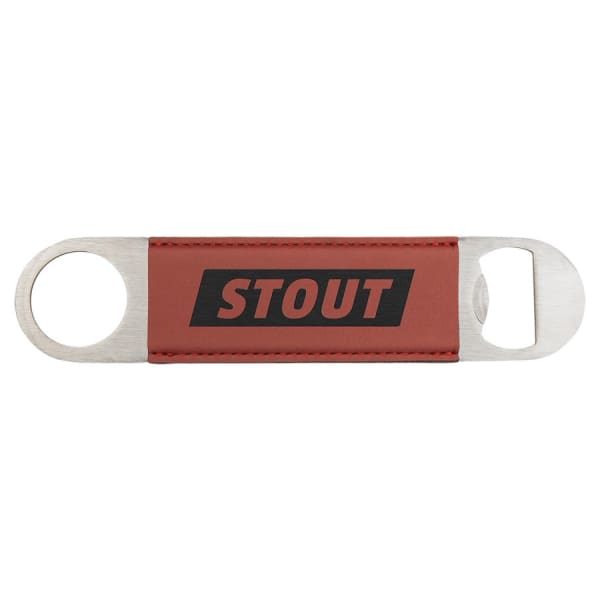 1 1/2″ x 7″ Rose Laserable Leatherette Bottle Opener