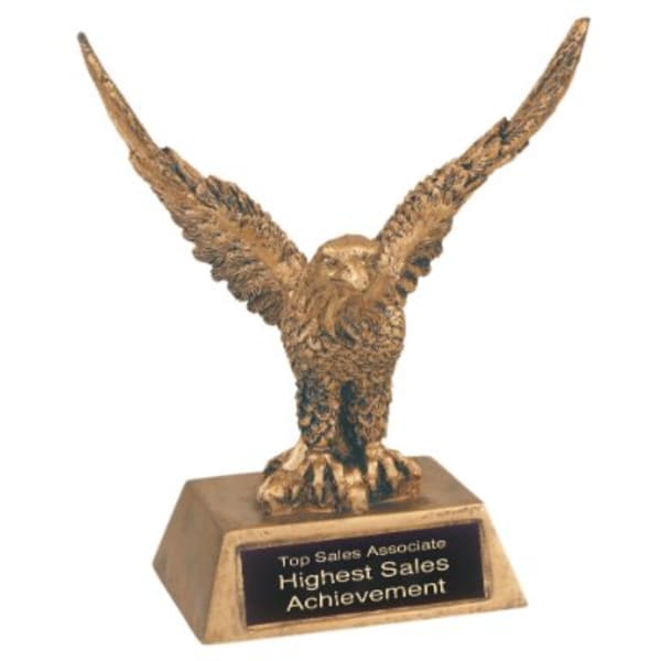 6 1/2″ Antique Gold Eagle Resin
