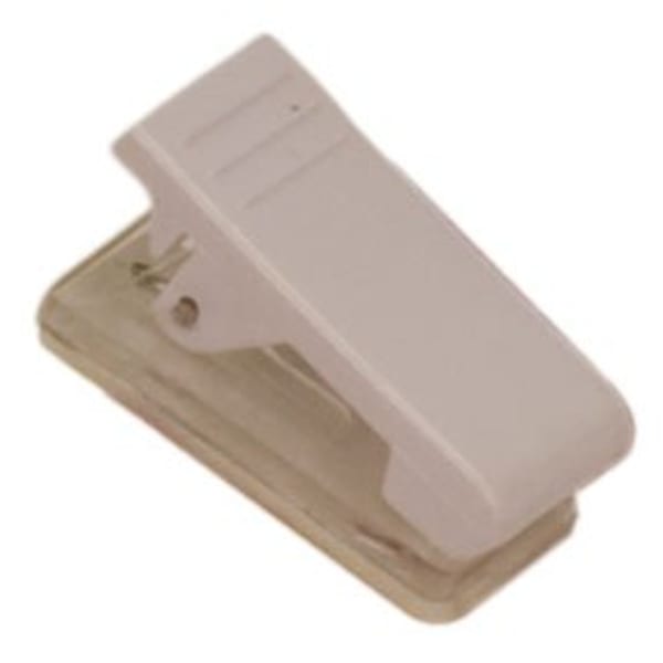 White Self-Adhesive Bulldog Clip