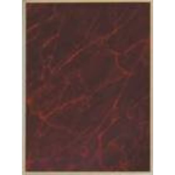 3″ x 5″ Red Marble/Gold Brass Plated Steel Plaque Plate