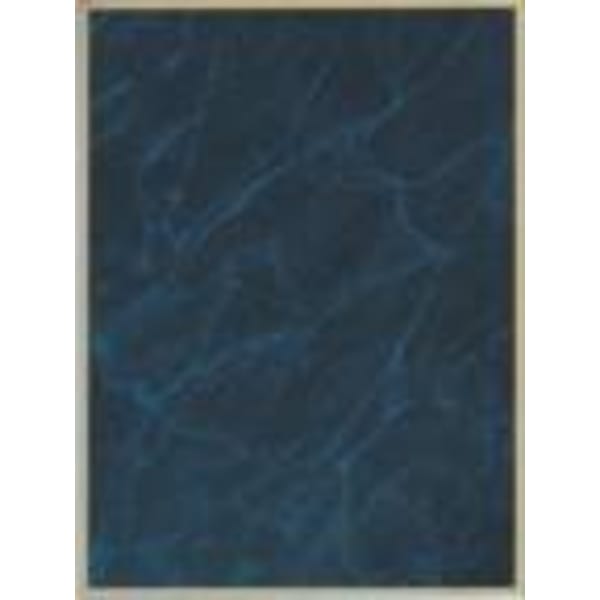 4″ x 6″ Blue Marble/Gold Brass Plated Steel Plaque Plate