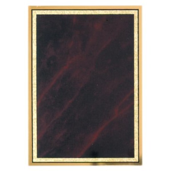 5″ x 7″ Sienna Marble/Gold Brass Plated Steel Marble Mist Plaque Plate