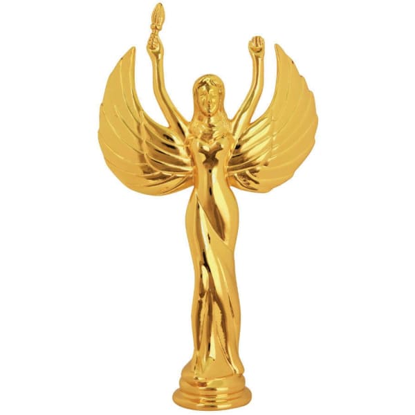 8 3/4″ Gold Metal Female Victory Figure