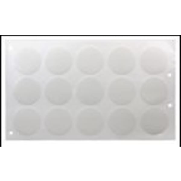 2″ White Sublimatable Spectrum MATES Discs with Adhesive (15 Discs per Sheet)