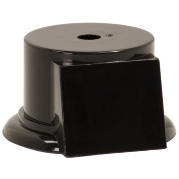 1 3/4″ Black Round Weighted Plastic Base with Face