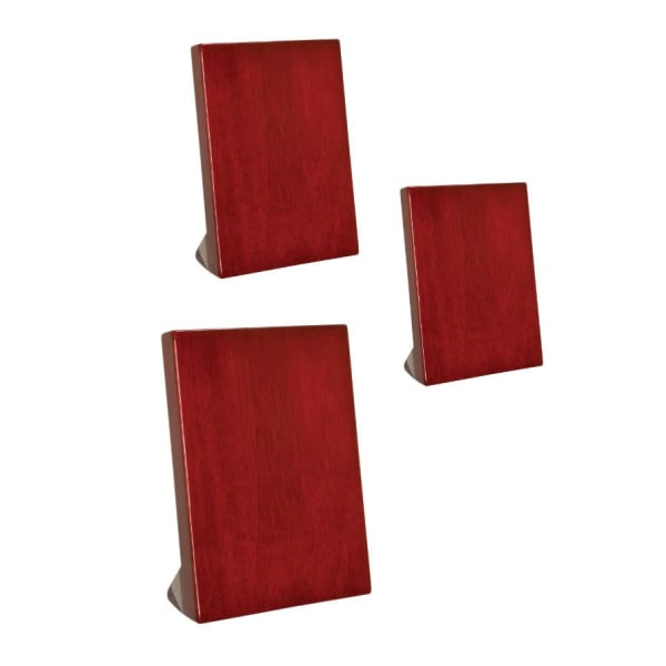 Rosewood Piano Finish Standing Plaque Blank Sample Set