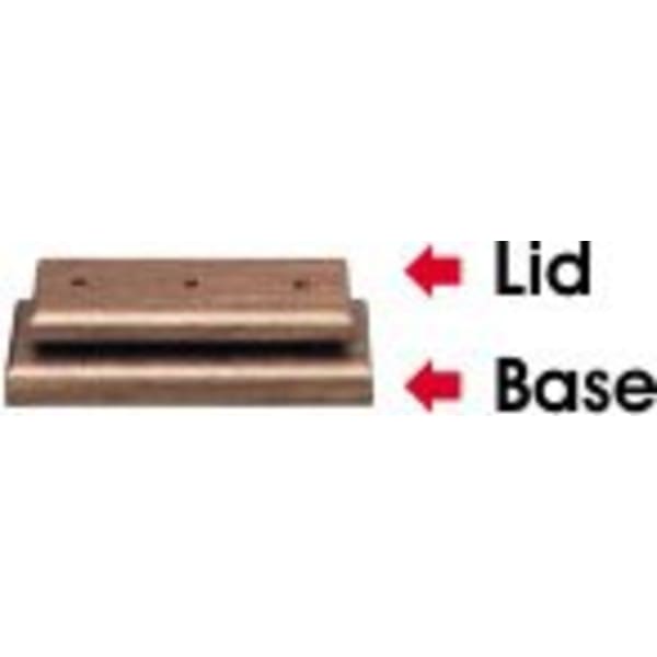 2 1/2″ x 7 1/2″ x 5/8″ Cherry Finish Economy 2-Post Lid