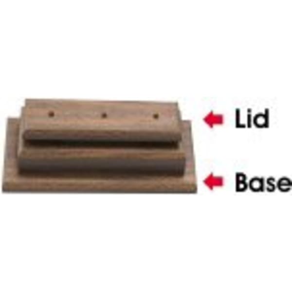 5″ x 9 1/2″ x 2 1/8″ Walnut Finish 2-Post Base