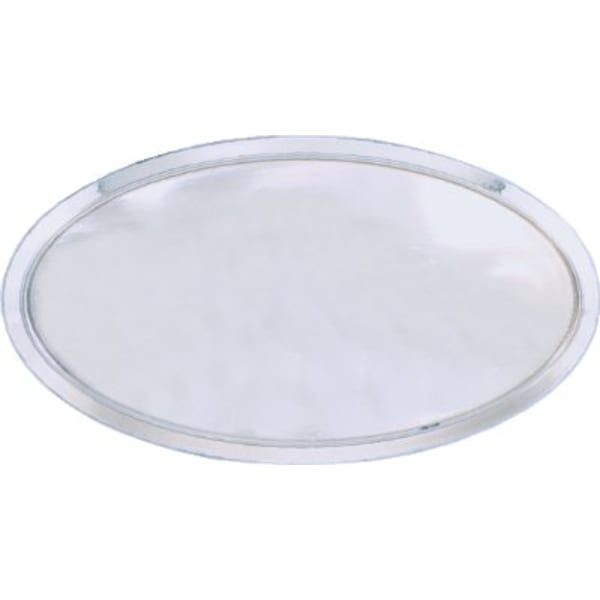 3″ x 1 1/2″ Silver Oval Plastic Badge Frame