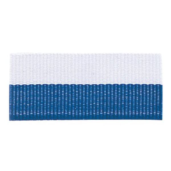 1 1/2″ Blue/White Neck Ribbon with Snap Clip