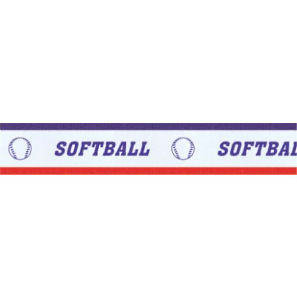 7/8″ Red/White/Blue Softball Sport Neck Ribbon with Snap Clip