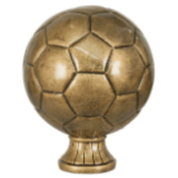 5 1/2″ Antique Gold Soccer Ball Resin