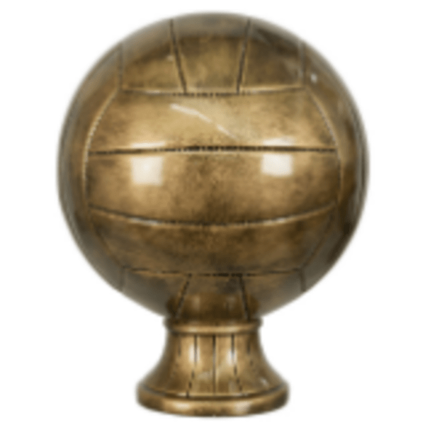 10 1/2″ Antique Gold Volleyball Resin